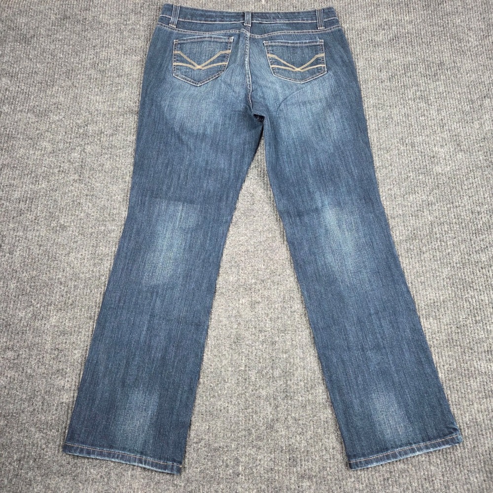 Nine West Vintage America Jeans Womens 12/30 Mid Rise Straight‎ Dark Wash Blue